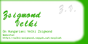 zsigmond velki business card